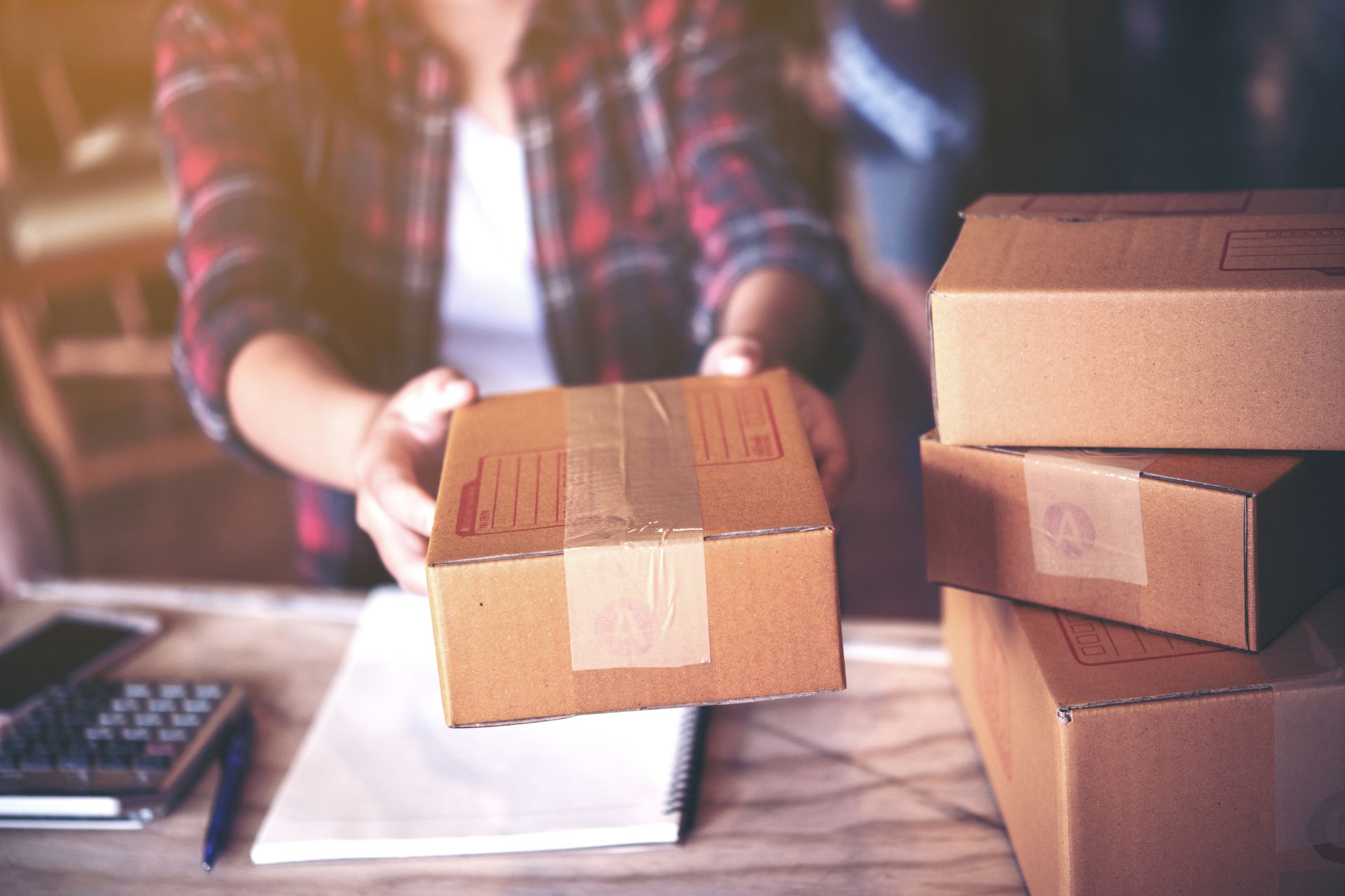 Packages prepared for AGX Couriers Ltd. shipping