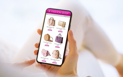 Online shopping on a mobile phone